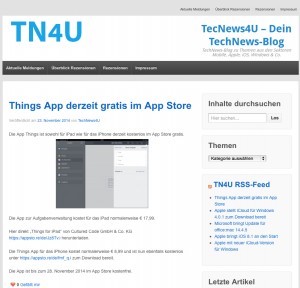 Webseite von TechNews4U